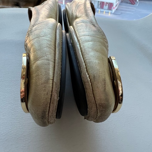 Tory Burch Gold Reva Flats - Picture 10 of 10